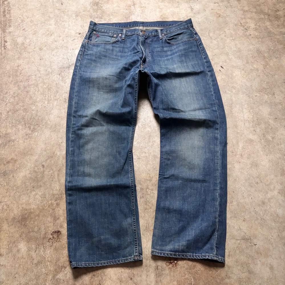Polo Ralph Lauren Jeans 38x30 Relaxed Straight Denim Y2K Baggy